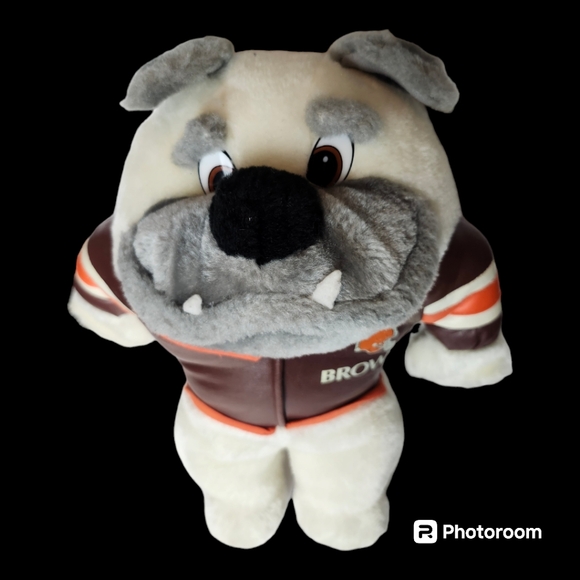 Cleveland Browns Vintage 1998 Bulldog Plush NFL Play Football - Picture 3 of 7